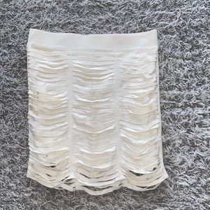 BCBG Generation off white bandage Bodycon skirt